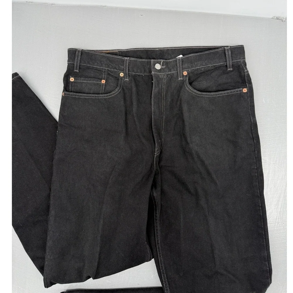 Levis 550 Relaxed Fit‎ Black Denim Jeans Mens 38x34 Vintage 1998 550-0260